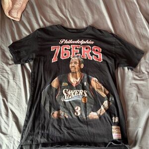 Mitchell & Ness Black Philadelphia 76ERS Graphic Tee